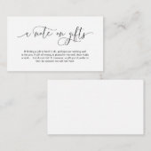 Moderne hand Zwarte inktmanuscript, een nota over Informatiekaartje (Voorkant / Achterkant)