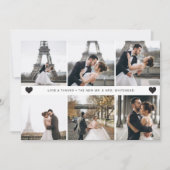 Moderne handbeletterde fotocollage bedankkaart (Voorkant)