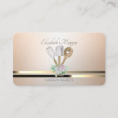 Moderne handboeg voor gebak en gereedschap Bakery Visitekaartje (Voorkant)