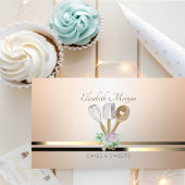 Moderne handboeg voor gebak en gereedschap Bakery  Visitekaartje