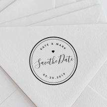 Moderne handcalligrafie trouwkaart save the date