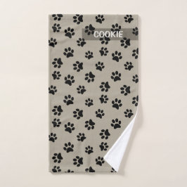 Moderne handdoek voor cute Paw-printerpatronen
