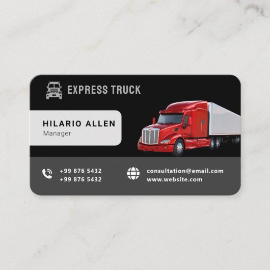 Moderne handel | Zwart Visitekaartje (Voorkant)