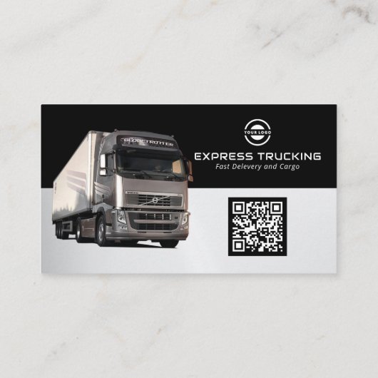 Moderne handel | Zwarte grijs Visitekaartje (Achterkant)