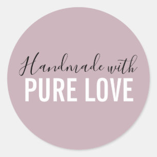 Moderne handgemaakt met stickers van pure liefde