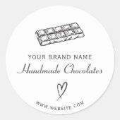 Moderne handgemaakte chocolade script Typo sticker (Voorkant)