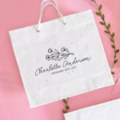 Moderne Handgemaakte Custom Business, Bloemen Groo Rubberstempel