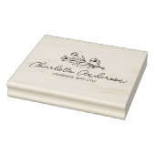 Moderne Handgemaakte Custom Business, Bloemen Groo Rubberstempel (Stempel)