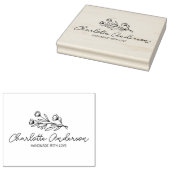 Moderne Handgemaakte Custom Business, Bloemen Groo Rubberstempel (Gestempeld)