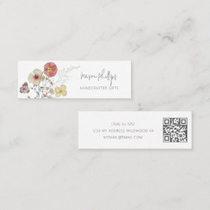 Moderne  handgemaakte geschenken Bloemen Waterverf Mini Visitekaartje