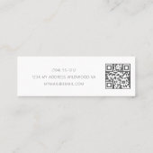 Moderne handgemaakte geschenken Bloemen Waterverf Mini Visitekaartje (Achterkant)