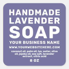 Moderne handgemaakte lavendel - Corsicaans blauw Vierkante Sticker