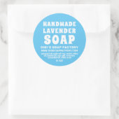 Moderne handgemaakte lavendel Soap Sky Blue Ronde Sticker (Tas)