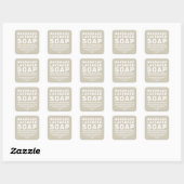 Moderne Handgemaakte Lavendelzeep Lichtgrijs Vierkante Sticker (Vel)