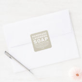 Moderne Handgemaakte Lavendelzeep Lichtgrijs Vierkante Sticker (Envelop)