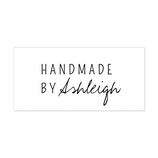 Moderne Handgemaakte met Liefde Eenvoudige Script Zelfinktende Stempel (Design)
