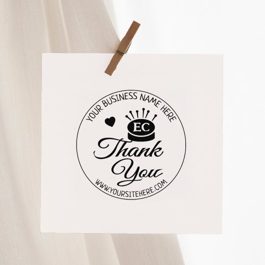 Moderne Handgemaakte Naai Dank Je  Rubberstempel