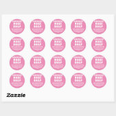 Moderne Handgemaakte Roze Zeep Roze Ronde Sticker (Vel)