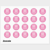 Moderne Handgemaakte Roze Zeep Roze Ronde Sticker (Vel)
