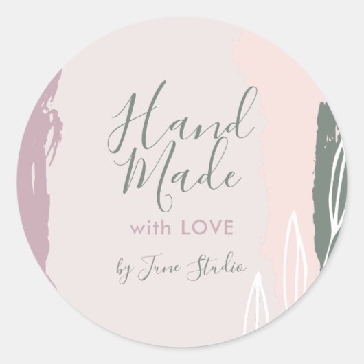 Moderne handgemaakte sticker met liefdespakket (Voorkant)