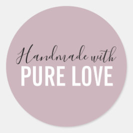 Moderne handgemaakte stickers met pure liefde
