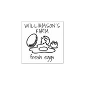 Moderne handgemaakte verse eieren Familienaam Eier Rubberstempel (Afrduk)