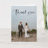 Moderne handgeschilderde bruiloft Dank u kaart (Voorkant)