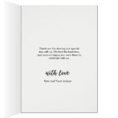 Moderne handgeschilderde bruiloft Dank u kaart (Binnen (Rechts))