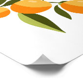 Moderne handgeschilderde gouache Oranje vertakking Poster (Hoek)