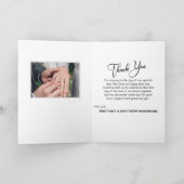 Moderne handgeschreven 2 foto-bruiloft Hartelijk d Kaart (Binnen)