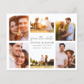 Moderne handgeschreven 6 fotobruiloft bewaart de d (Voorkant)