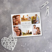 Moderne handgeschreven 6 fotobruiloft bewaart de d