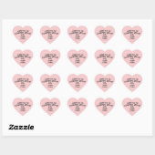 Moderne handgeschreven aangepaste dank u hart guns sticker (Vel)