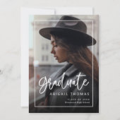 Moderne handgeschreven aankondiging Afstuderen (Voorkant)