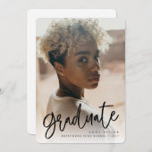 Moderne handgeschreven aankondiging van het Afstud (Voorkant / Achterkant)