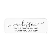 Moderne handgeschreven adreslabel voor Manuscript Etiket (Voorkant)