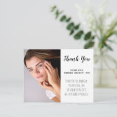 Moderne handgeschreven afstudeer dankjewell kaart (Staand voorkant)