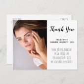 Moderne handgeschreven afstudeer dankjewell kaart (Voorkant / Achterkant)