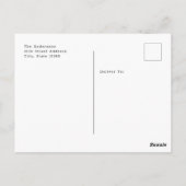 Moderne handgeschreven afstudeerfoto bedankje briefkaart (Achterkant)