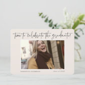 Moderne handgeschreven Afstuderen van de Foto 2022 Kaart (Staand voorkant)