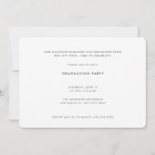 Moderne handgeschreven Afstuderen van de Foto 2022 Kaart (Achterkant)