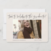 Moderne handgeschreven Afstuderen van de Foto 2022 Kaart (Voorkant)