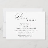 Moderne handgeschreven avond voor de repetitie din kaart (Voorkant)