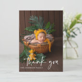 Moderne handgeschreven Baby van de Foto van het Ma Aankondiging (Staand voorkant)