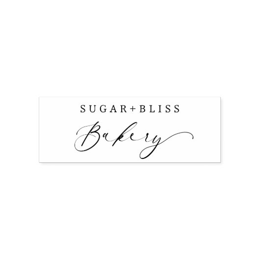 Moderne handgeschreven bankbakkerij  zelfinktende stempel (Design)