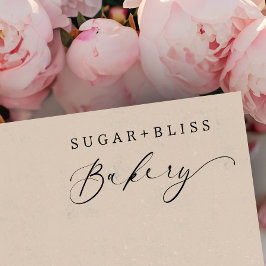 Moderne handgeschreven bankbakkerij  zelfinktende stempel