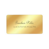 Moderne handgeschreven beheerscriptnaam Gold look Etiket (Voorkant)