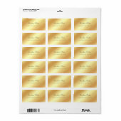 Moderne handgeschreven beheerscriptnaam Gold look Etiket (Full Sheet)