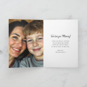 Moderne Handgeschreven Beste Moeder Ooit Aangepast Kaart (Binnen)