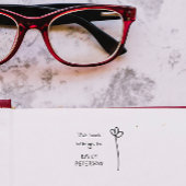 Moderne handgeschreven bibliotheekboek met naam rubberstempel